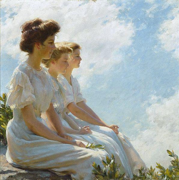 Charles Courtney Curran On the Heights France oil painting art